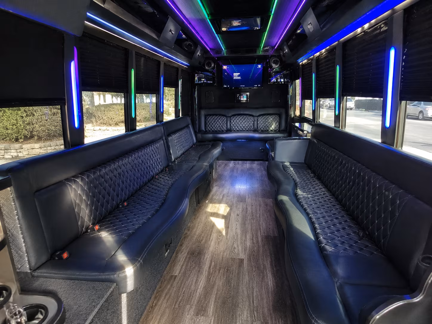 lakewood 15 passenger party bus interior