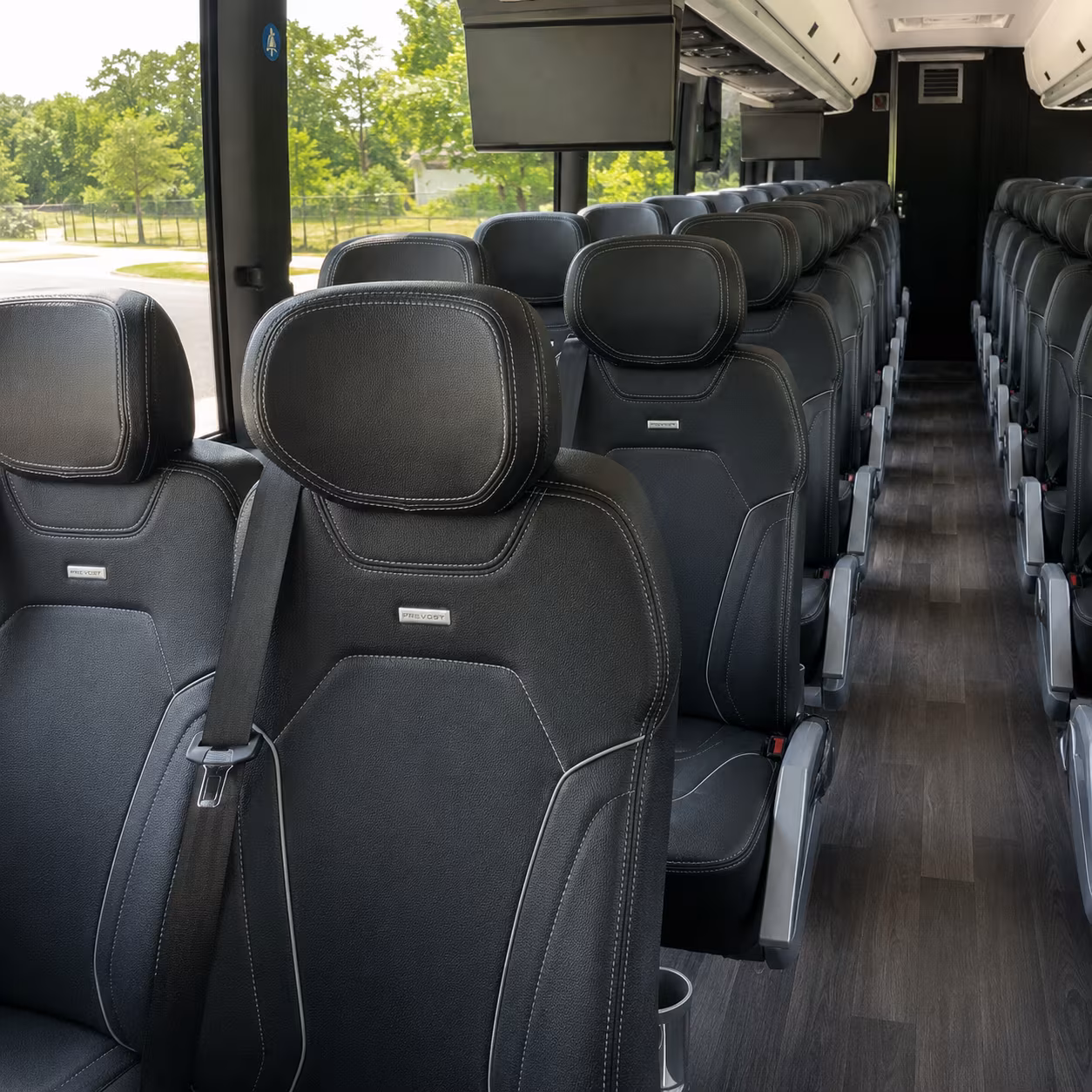 lakewood 56 passenger charter bus interior